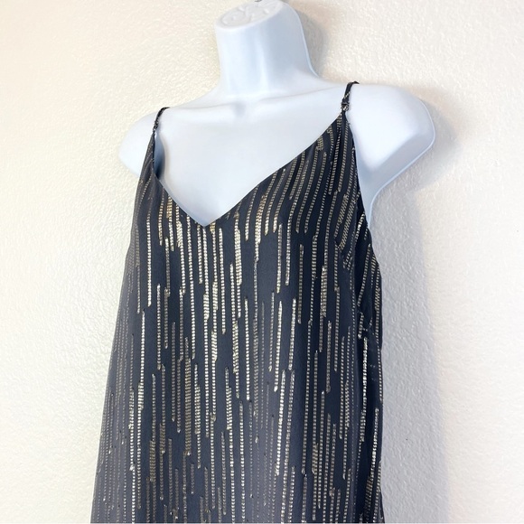 Equipment Tansie Silk And Metallic Slip Dress Size L - Picture 2 of 10